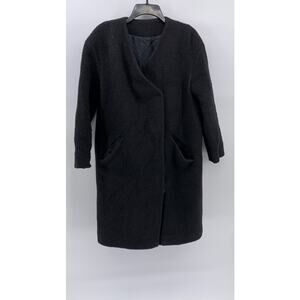 & OTHER STORIES Women’s Black Wool-Blend Asymmetrical Coat SZ 6